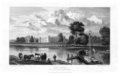 Isleworth Syon House,prints Views on the Thames W B Cooke,river view